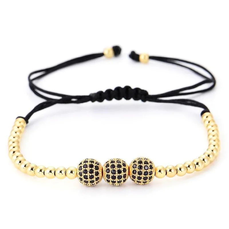 Classy Men Bracelet Triple Gold