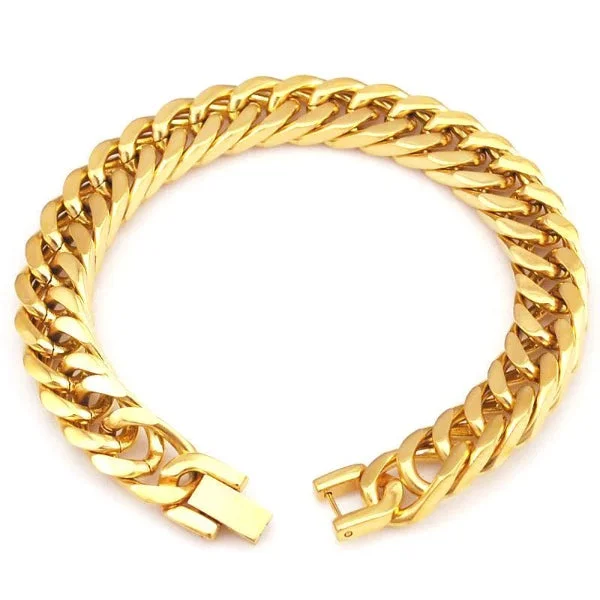 Classy Men Gold Chain Bracelet