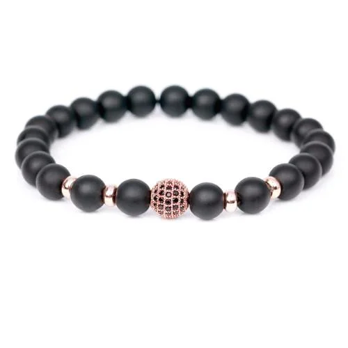 Classy Men Bracelet Matte Rose Gold