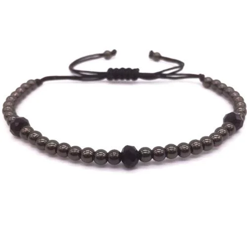 Classy Men Slim Agate Bracelet