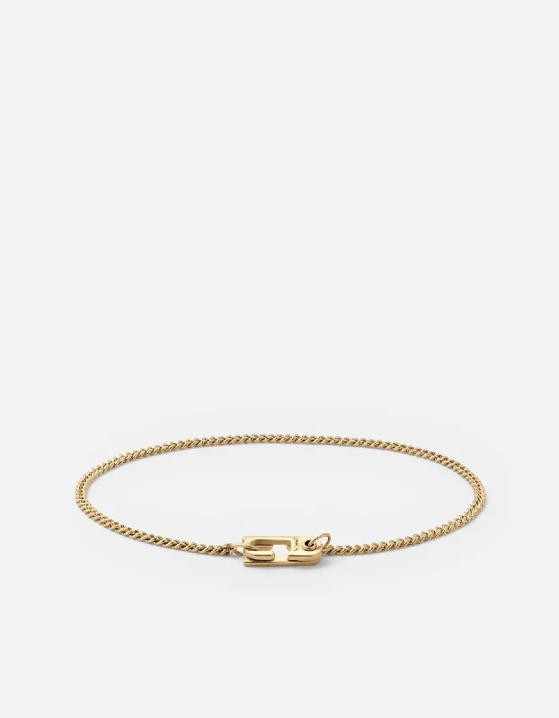 2mm Mini Annex Bracelet, Gold Vermeil