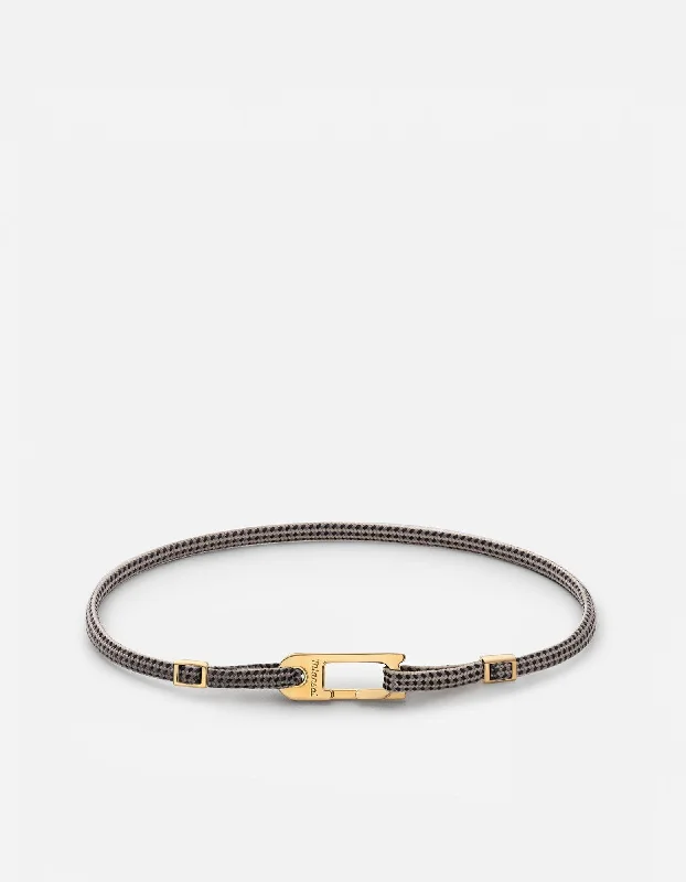 Annex Pull Bracelet, Gold Vermeil/Sand/Black