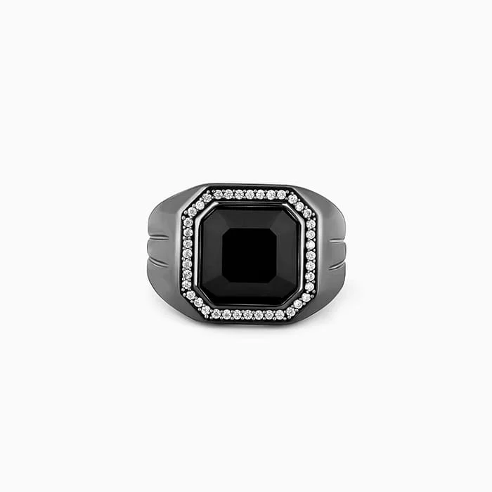 Black Rhodium Reserved Ring For Him