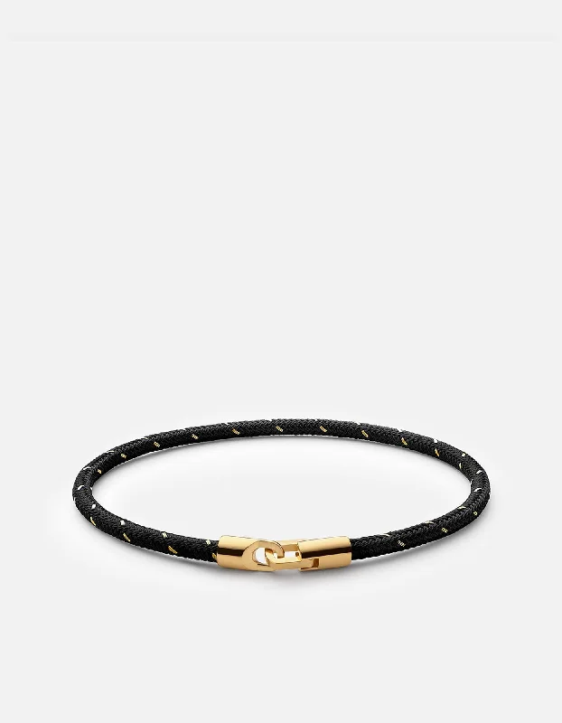 Cruz Rope Bracelet, Gold Vermeil