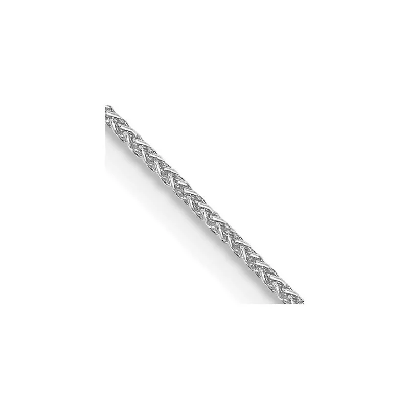 Curata Women's 14k White Gold 1mm Spiga Chain Anklet - 9 Inch - Spring Ring