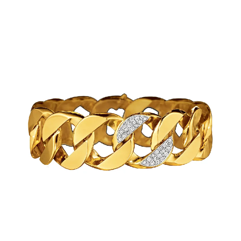 Curb-Link Bracelet in Diamond and Gold