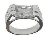 CZ Emerald Cut Stone Ring #PR80600-2C, was $11.99 closeout @ $4