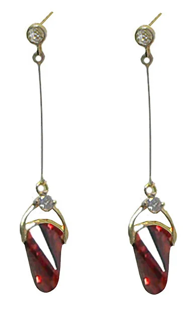 Dangle Earrings Zircon, Dainty and Elegant, Pale Gold Tone - YX89800-3