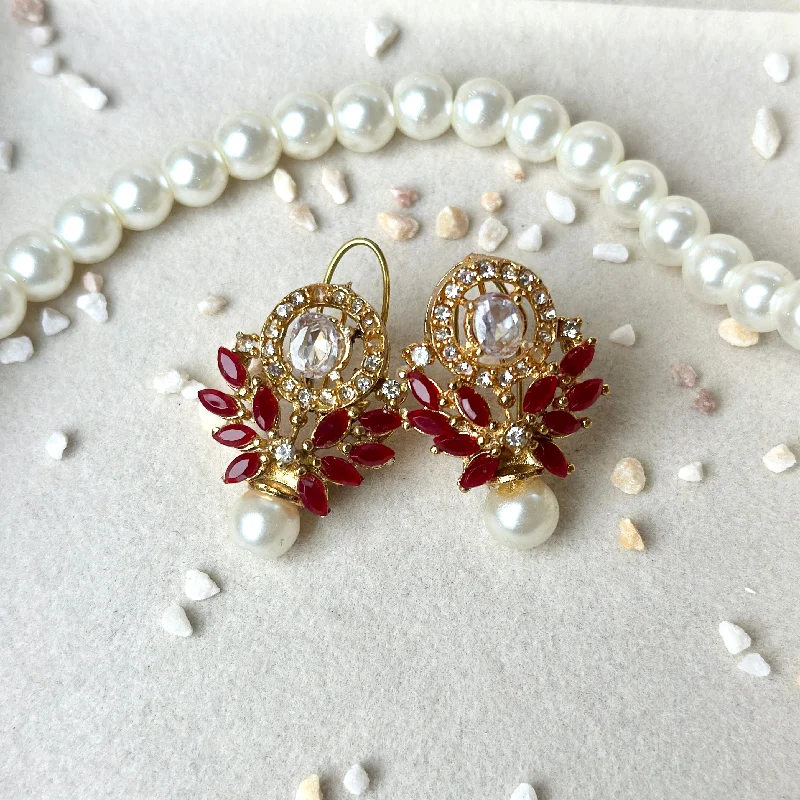 Lana Earrings (Golden maroon)