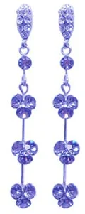 Long Dangle Crystal Earrings - 1A89550-6 screw on