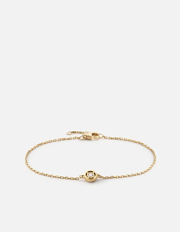 Luna Bracelet, 14K Gold/Diamond