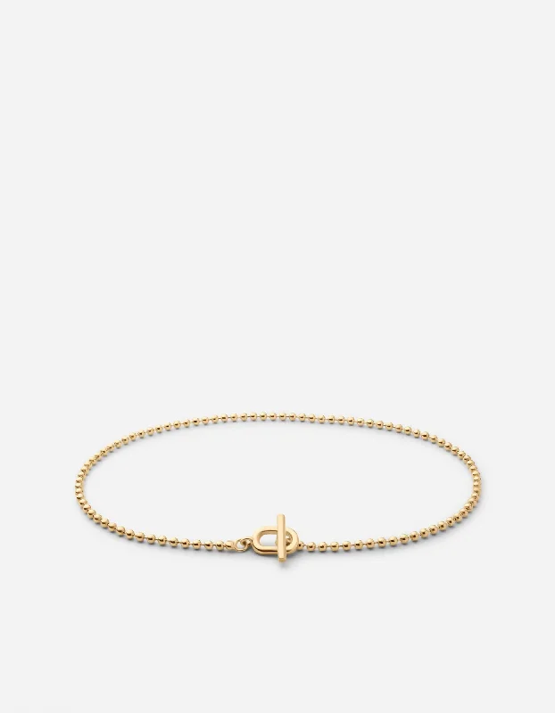 Orb 1.5mm Chain Bracelet, Gold Vermeil