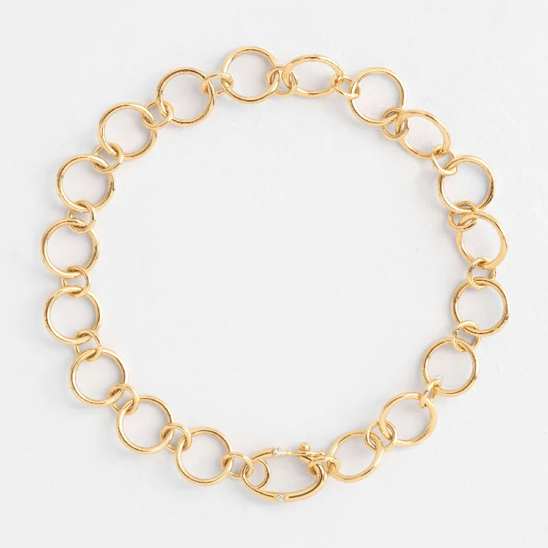 Oval Catch Clasp Chain Bracelet