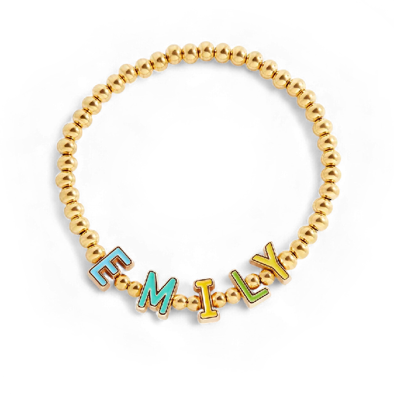 Rainbow Candy Letter Bracelet