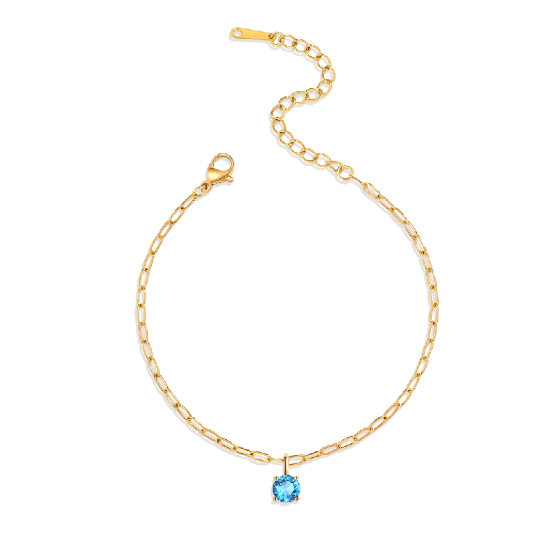 Round-Cut Birthstone Bracelet