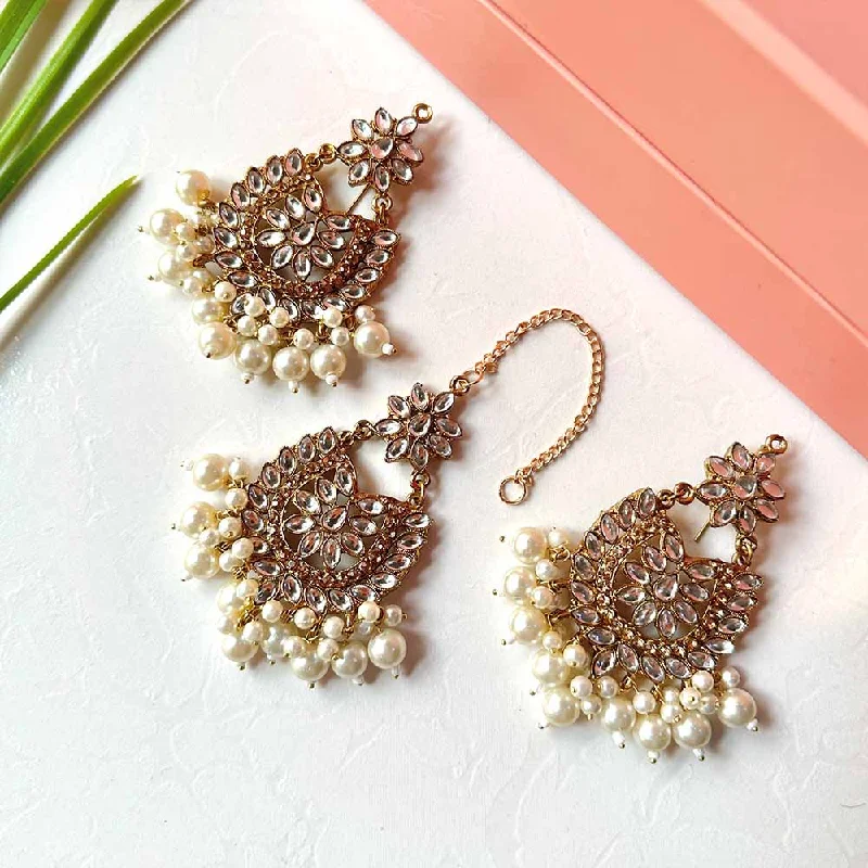 Sameera Earrings/Teeka Set (Pearl)