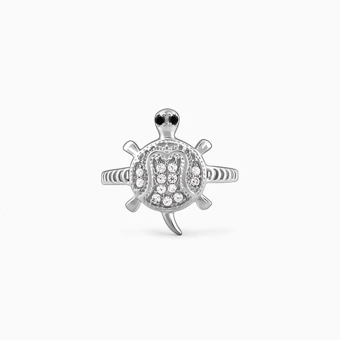 Silver Racy Tortoise Ring For Him