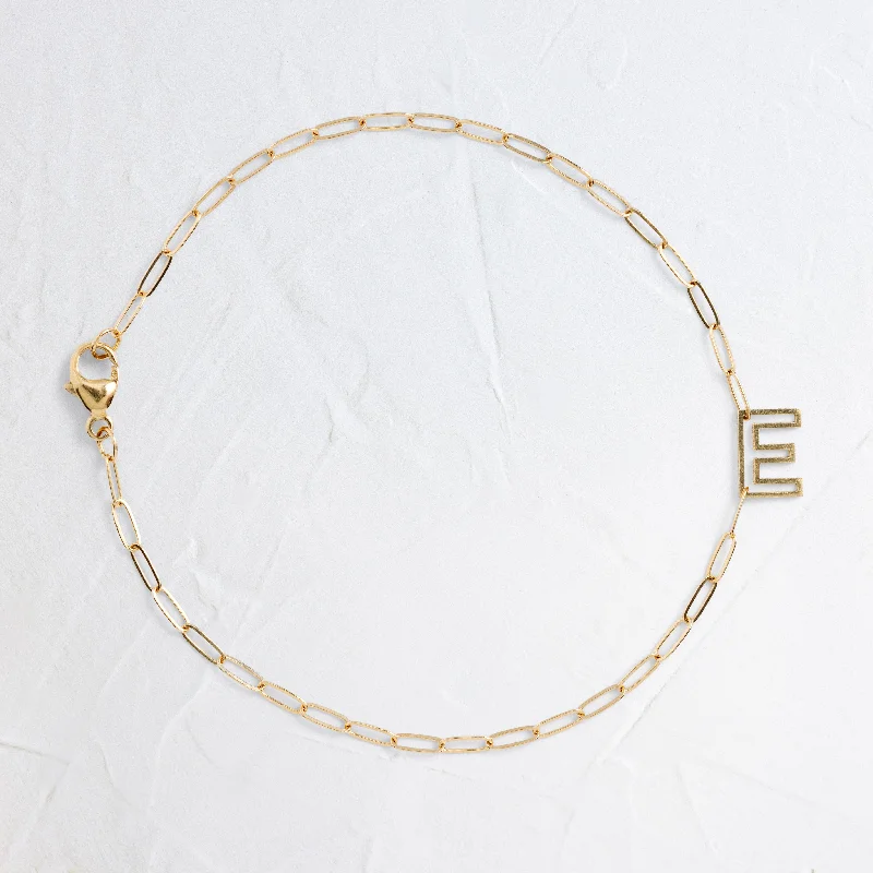 Single Chain Letter Bracelet