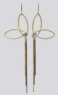 SPECIAL Long Dangle Earrings with Swarovski crystals - AC89650-1