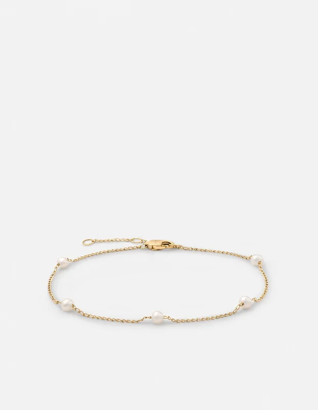 Tiana Pearl Bracelet, 14k Gold