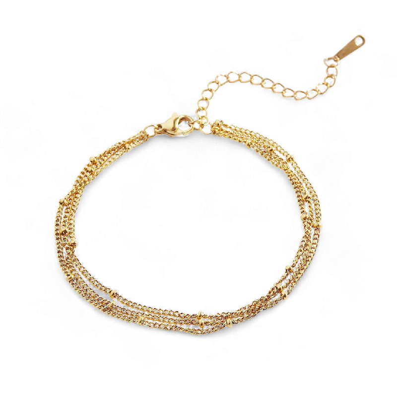 Triple Layer Satellite Chain Bracelet