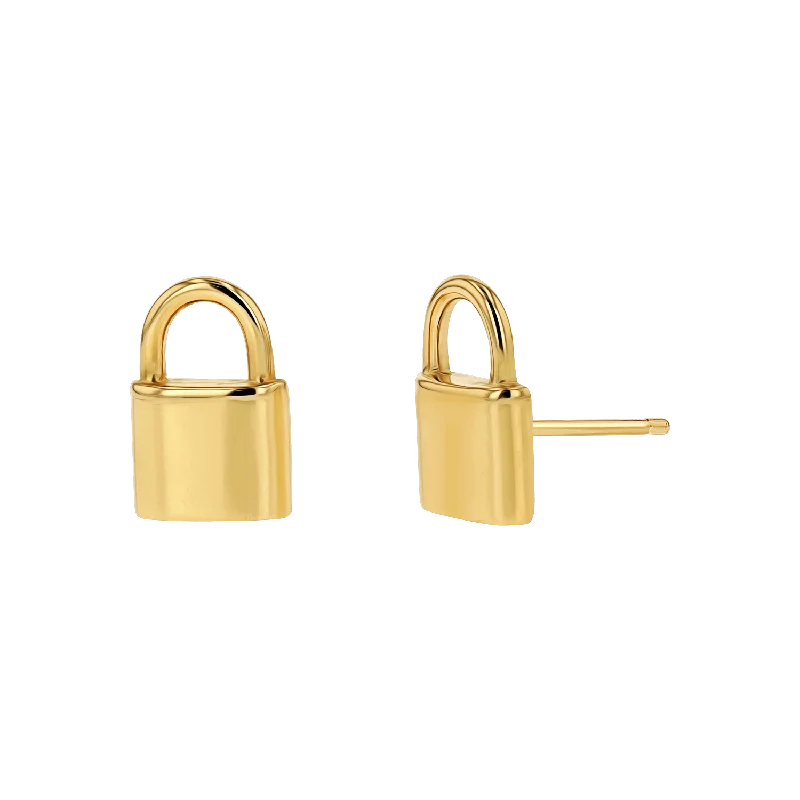 Love Padlock Stud Earrings