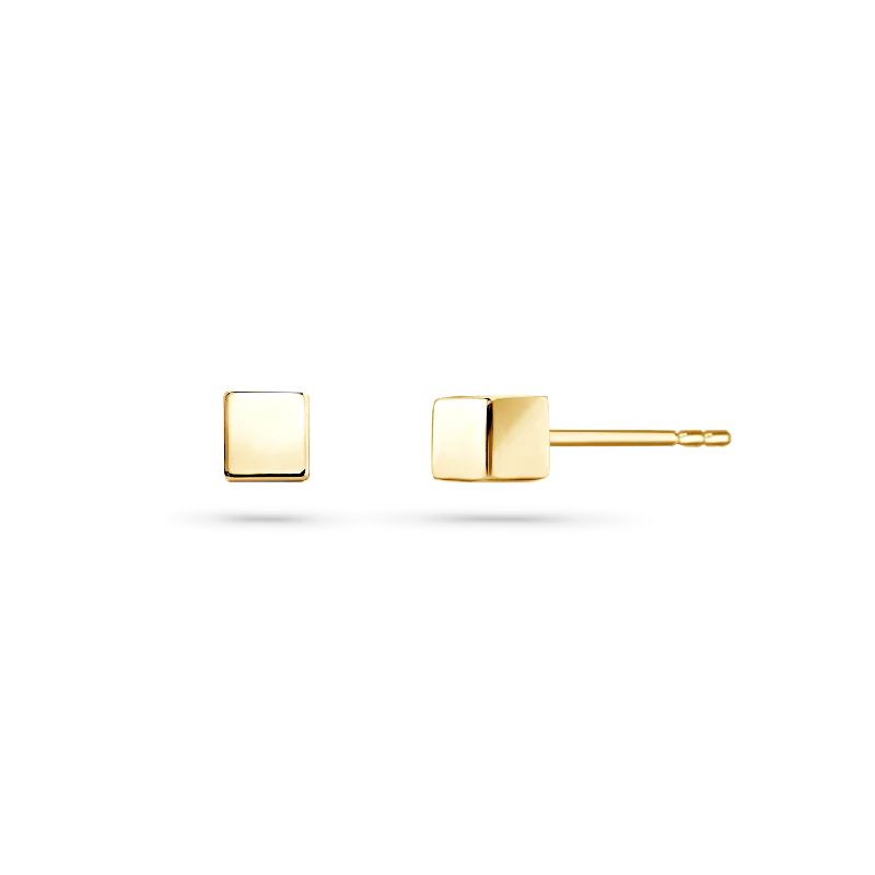 Square Block Stud Earrings