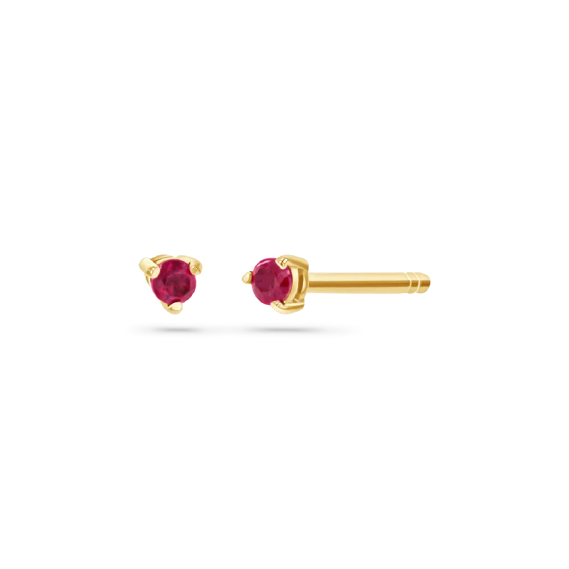 Tiny Gemstone Stud Earrings