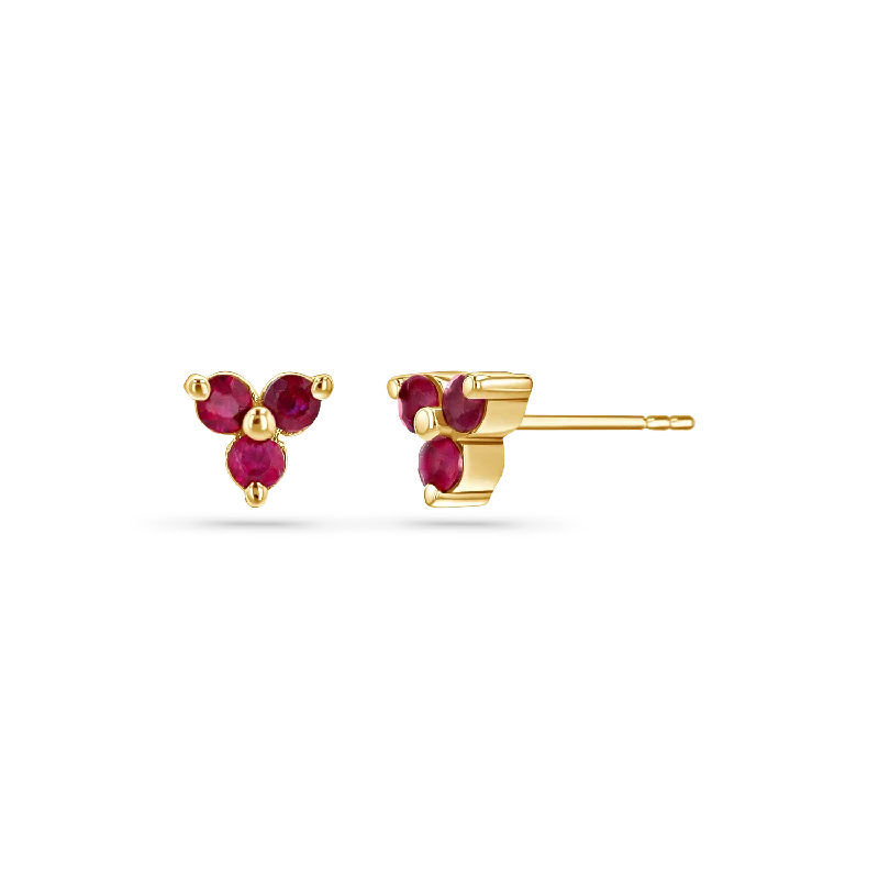 Trio Ruby Studs