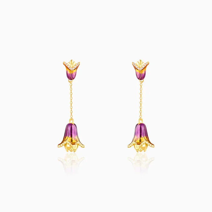 Golden Bell Mallow Bud Convertible Earrings