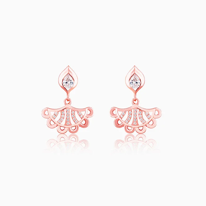 Anushka Sharma Rose Gold Diya Inspired Earrings