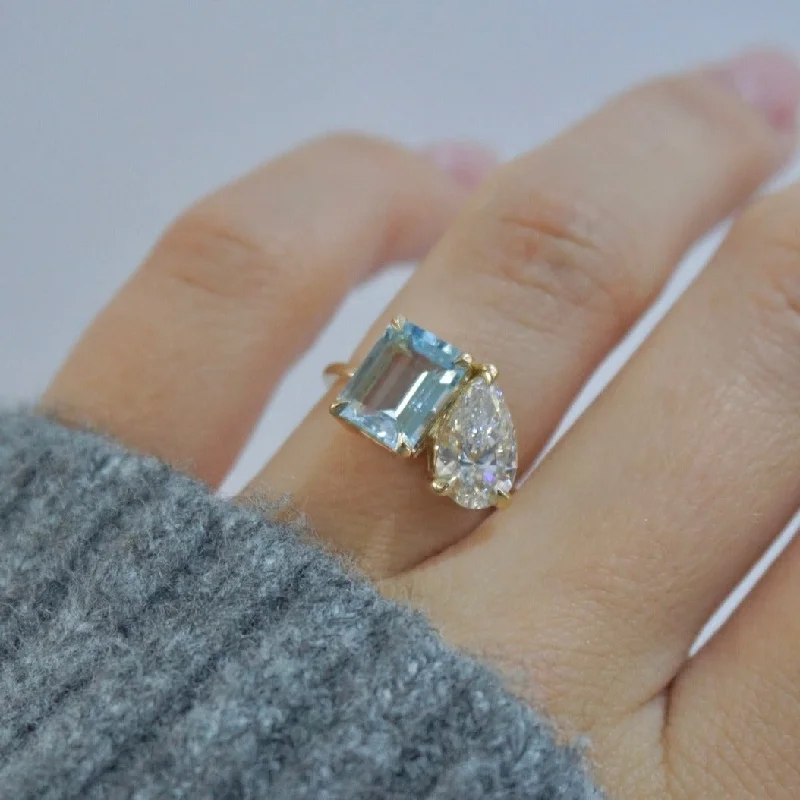 Toi Et Moi Lab Diamond & Birthstone Ring