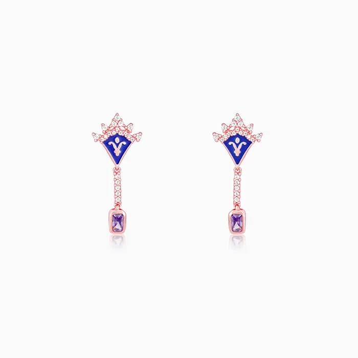 Rose Gold Queen Victoria's Coronet Earrings