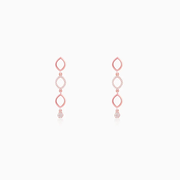 Rose Gold Aura Of Fascination Earrings