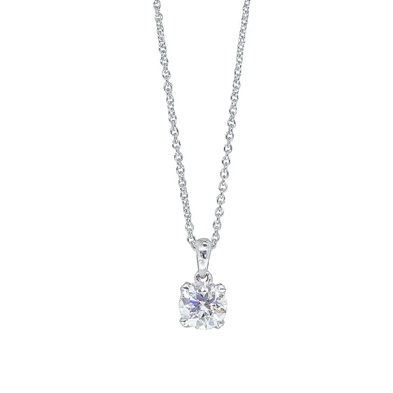 18ct White Gold 1.01ct Diamond Blossom Pendant