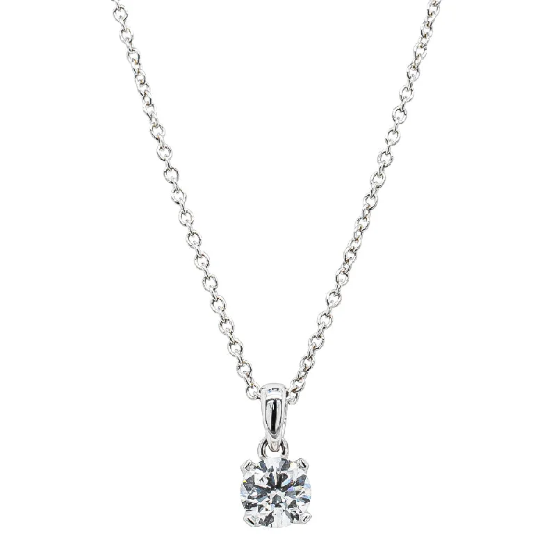 18ct White Gold .50ct Diamond Blossom Pendant