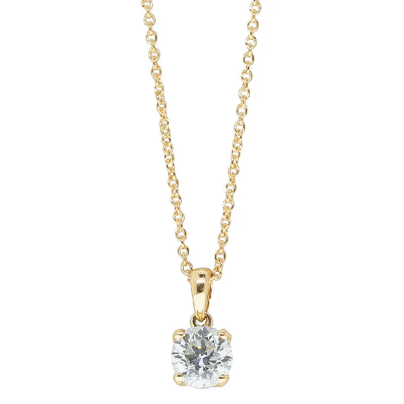 18ct Yellow Gold 1.00ct Diamond Blossom Pendant