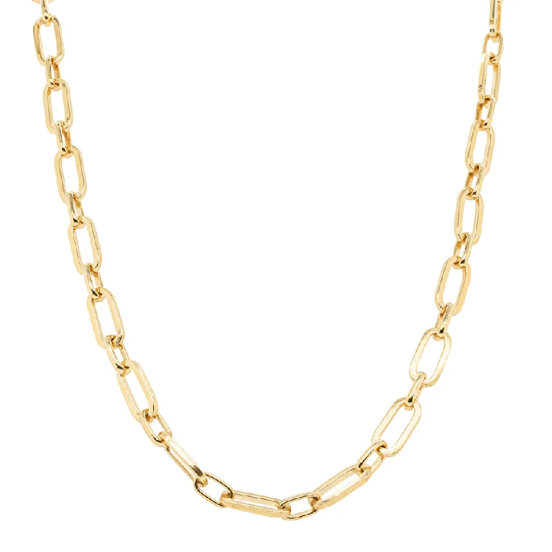 9ct Yellow Gold Paperclip Link Necklace