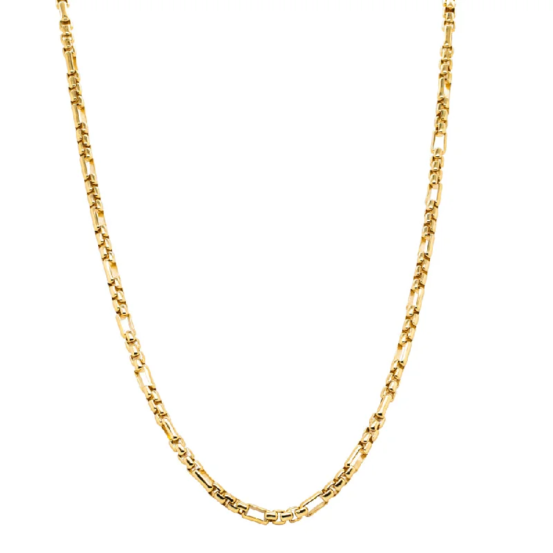 9ct Yellow Gold Square Figaro Chain