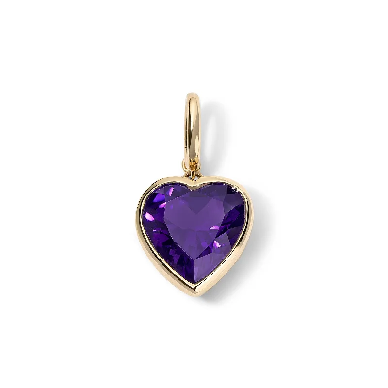 Amethyst Heart Charm