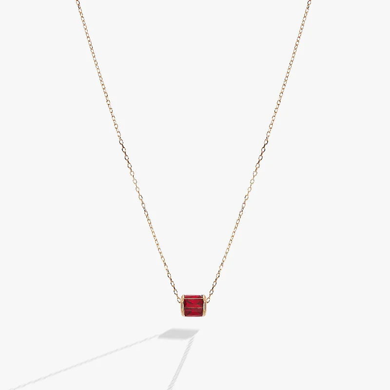 July Birthstone Precious Pendant Necklace