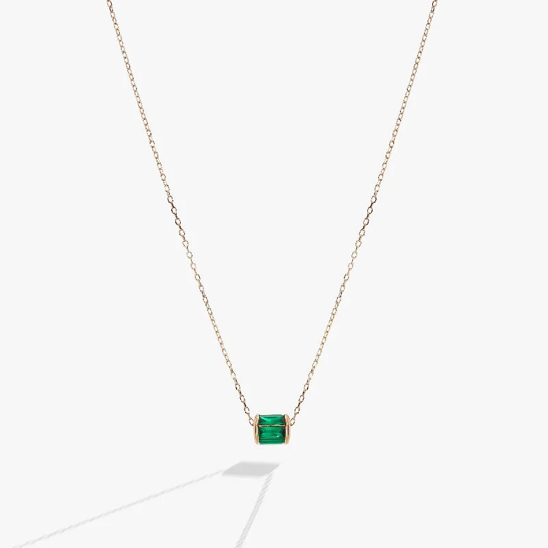 May Birthstone Precious Pendant Necklace