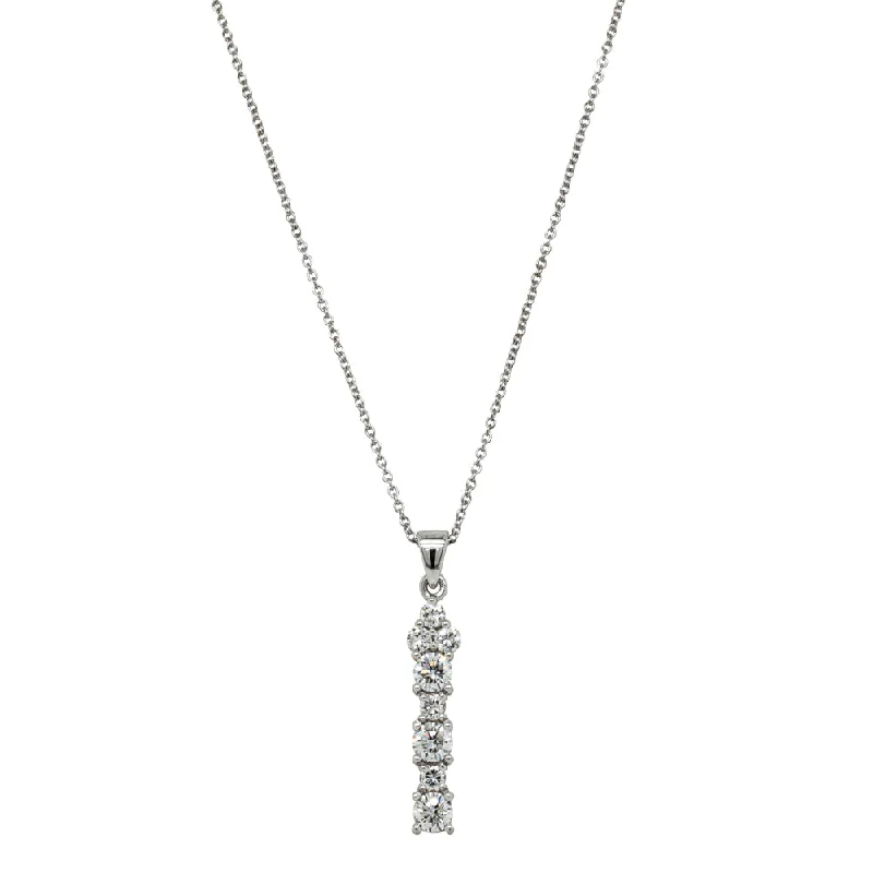 Deja Vu 18ct White Gold 1.20ct Diamond Drop Pendant