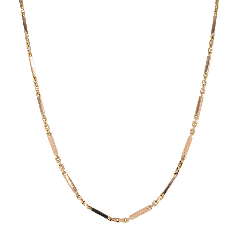 Deja Vu 19ct Rose Gold Rod Link Chain