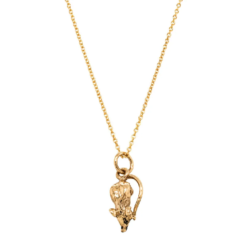 Deja Vu 9ct Yellow Gold Mouse Necklace