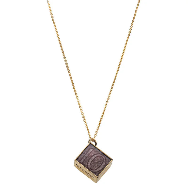 Deja Vu 9ct Yellow Gold Pound in Case Necklace