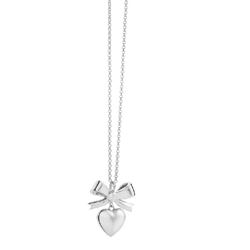 Karen Walker Super Love Bow Necklace - Sterling Silver