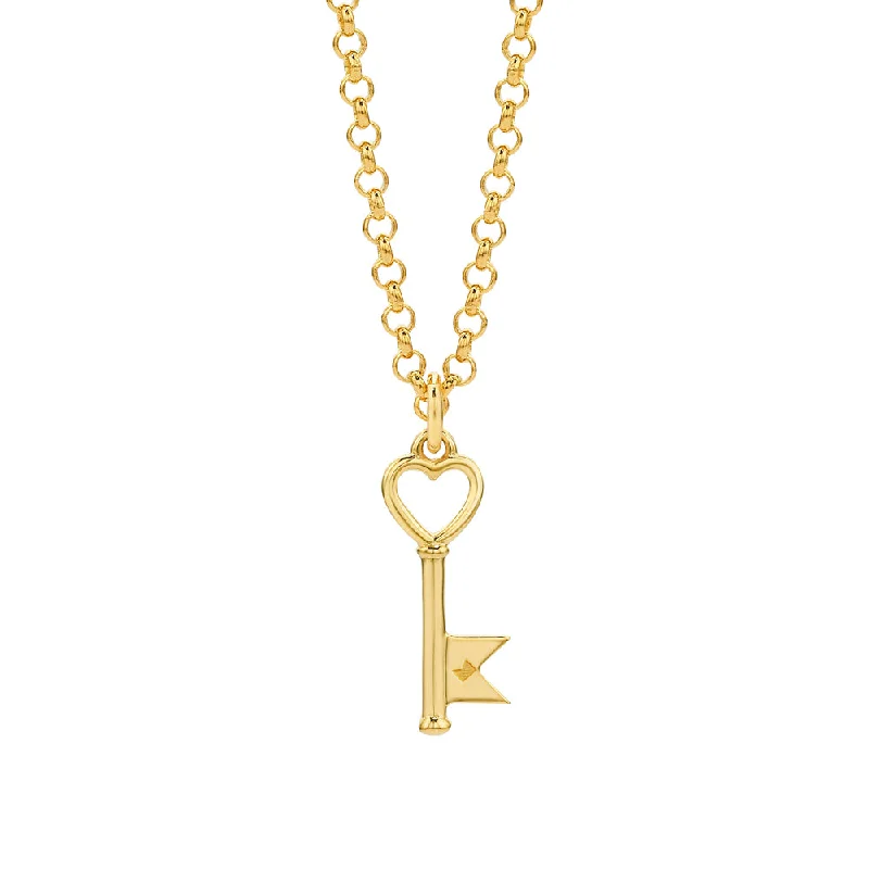 Karen Walker Super Monogram Key Necklace - 9ct Yellow Gold