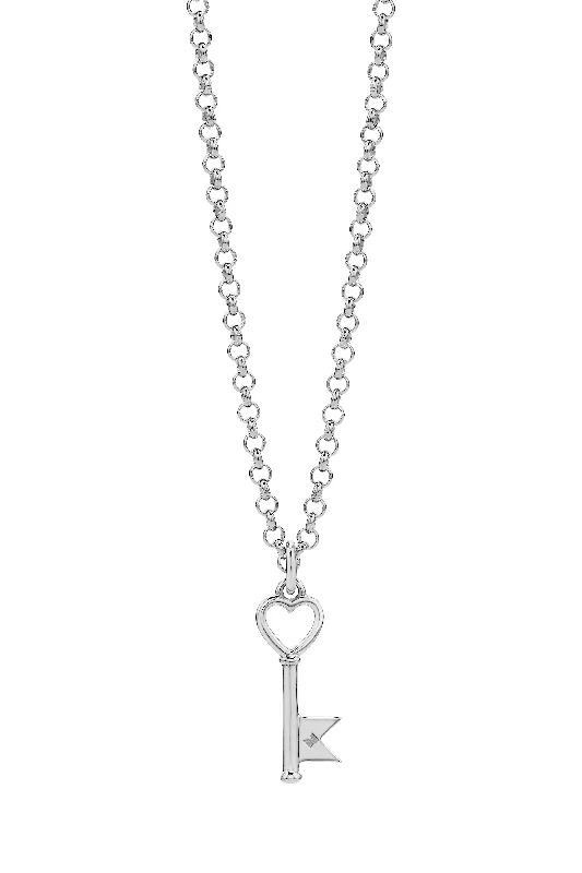 Karen Walker Super Monogram Key Necklace - Sterling Silver