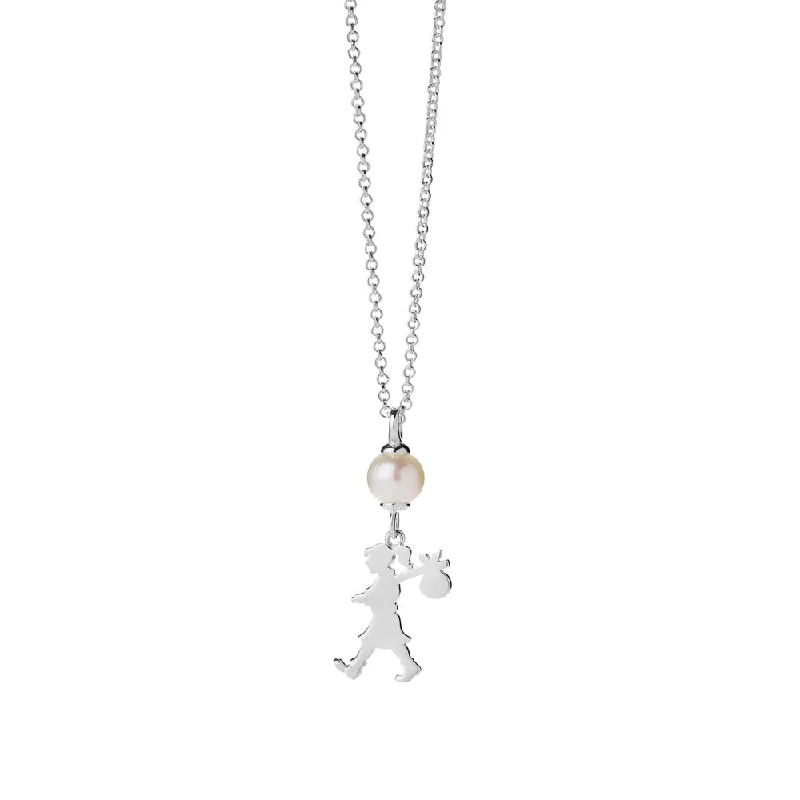 Karen Walker Girl & The Pearl Necklace - Sterling Silver